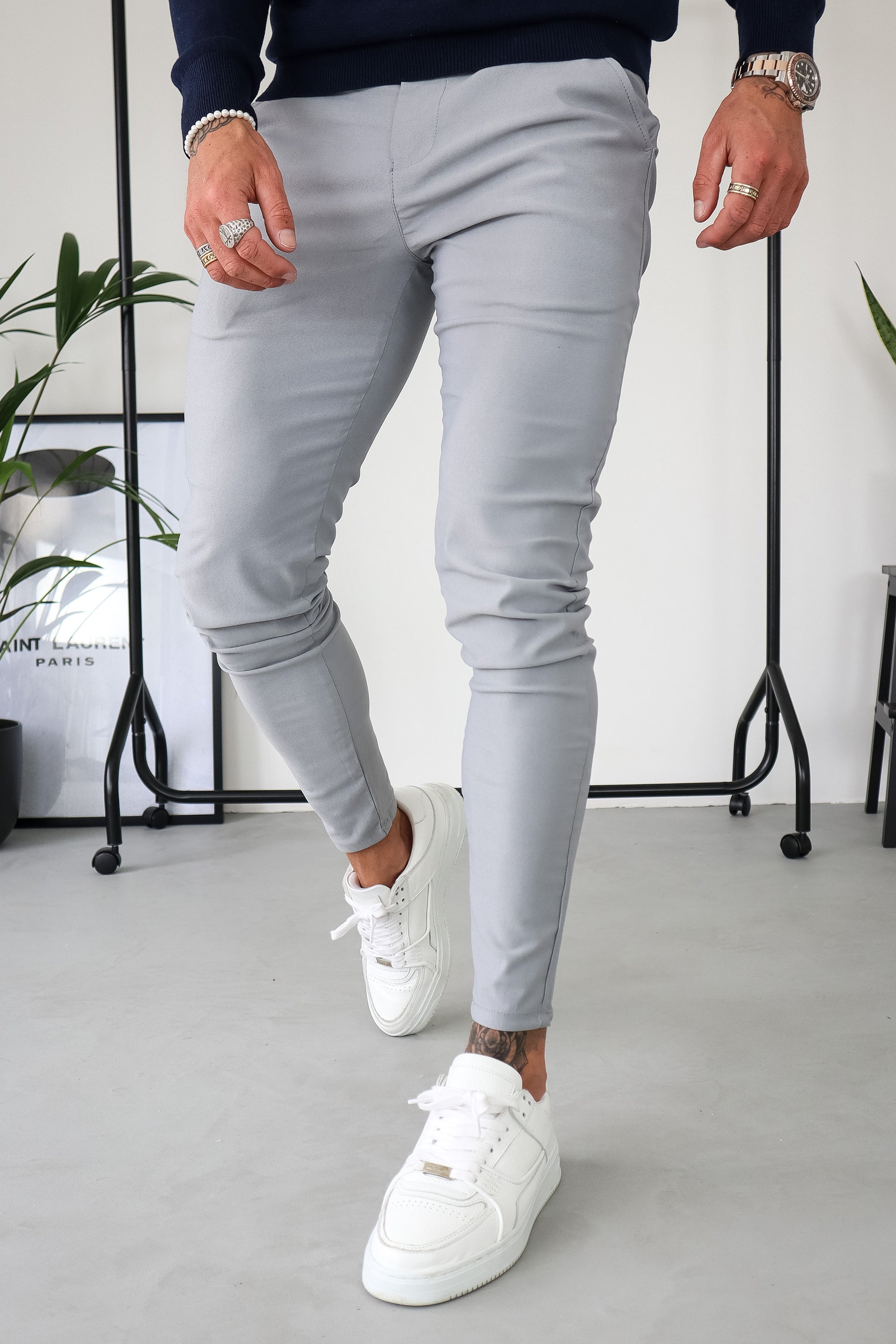 Men's Super Skinny Check Smart Trouser | Boohoo UK