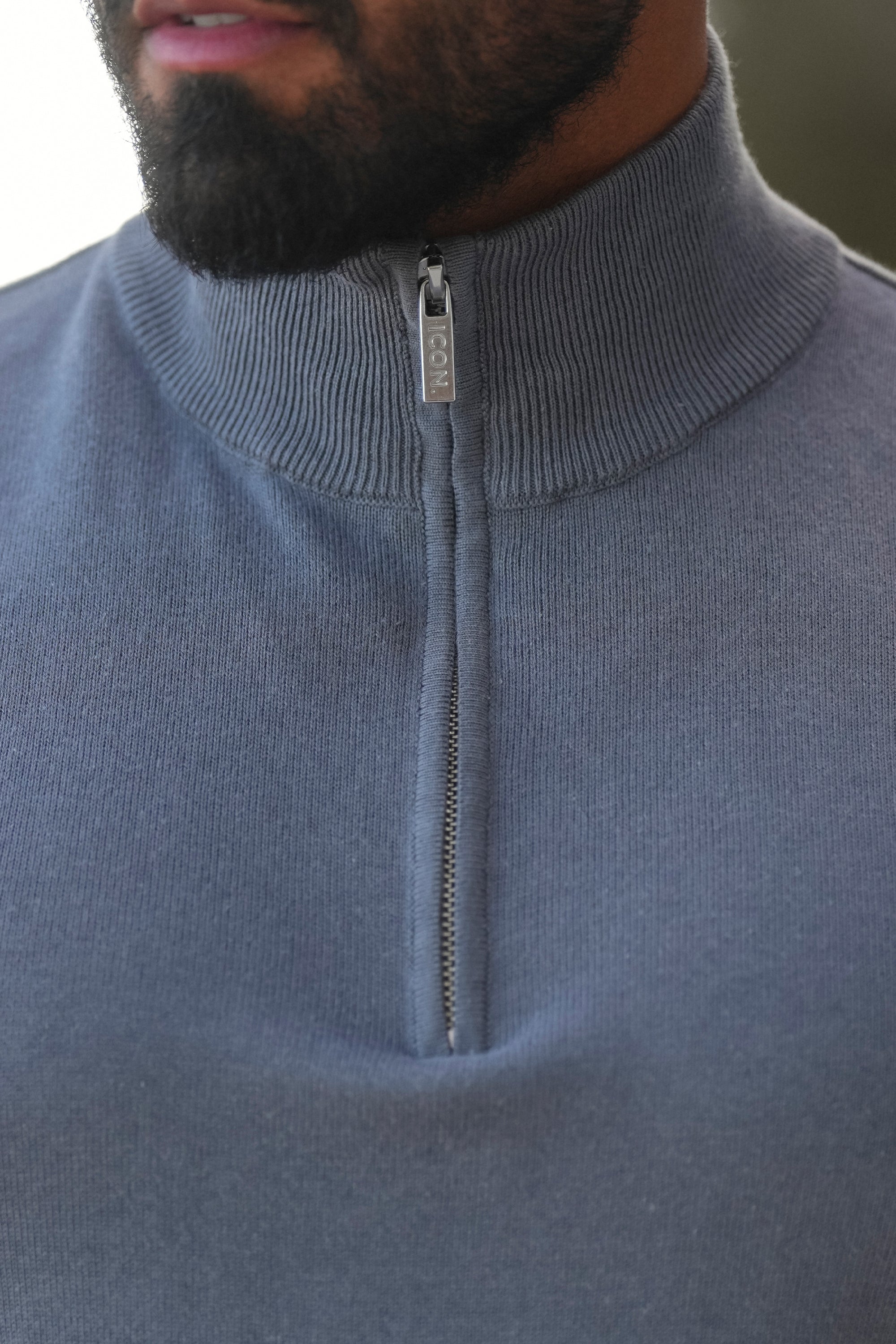 THE SANTONI HALF ZIP - DARK GREY