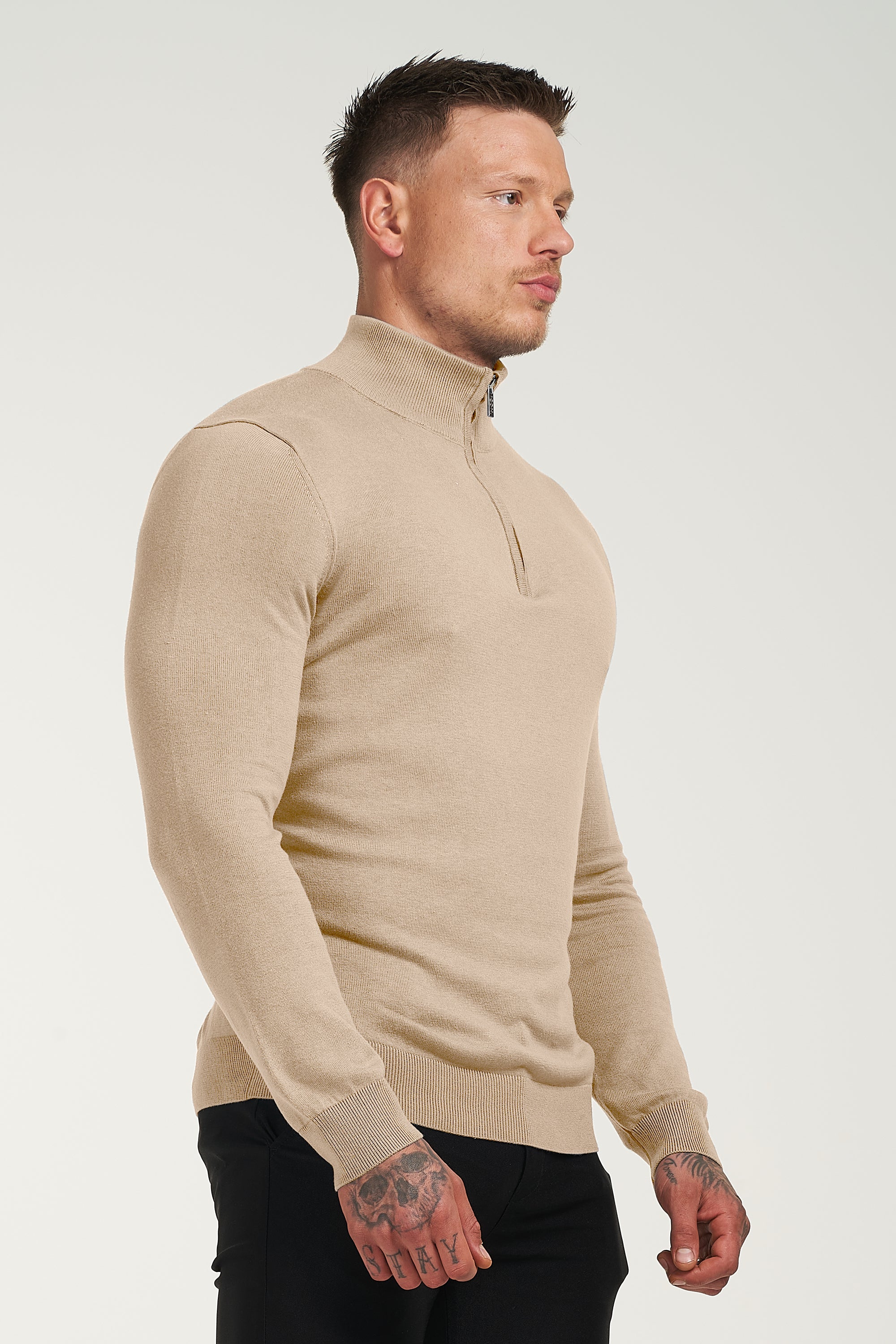 THE SANTONI HALF ZIP - IRISH CREAM